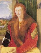 Albrecht Durer Portra eines Unbekannten mit roter Schaube painting